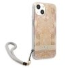 Guess GUHCP13SHFLSD iPhone 13 mini 5,4złoty/gold hardcase Flower Strap